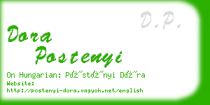 dora postenyi business card